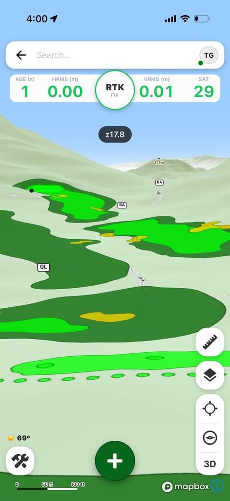 Fast XY shows golf course with polygons