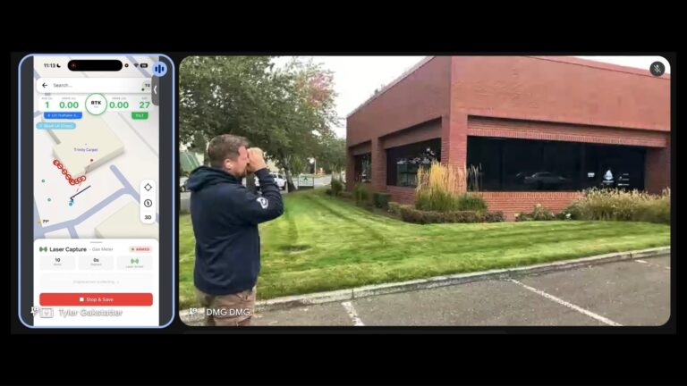 operator scans building corner with Skadi LR Solution